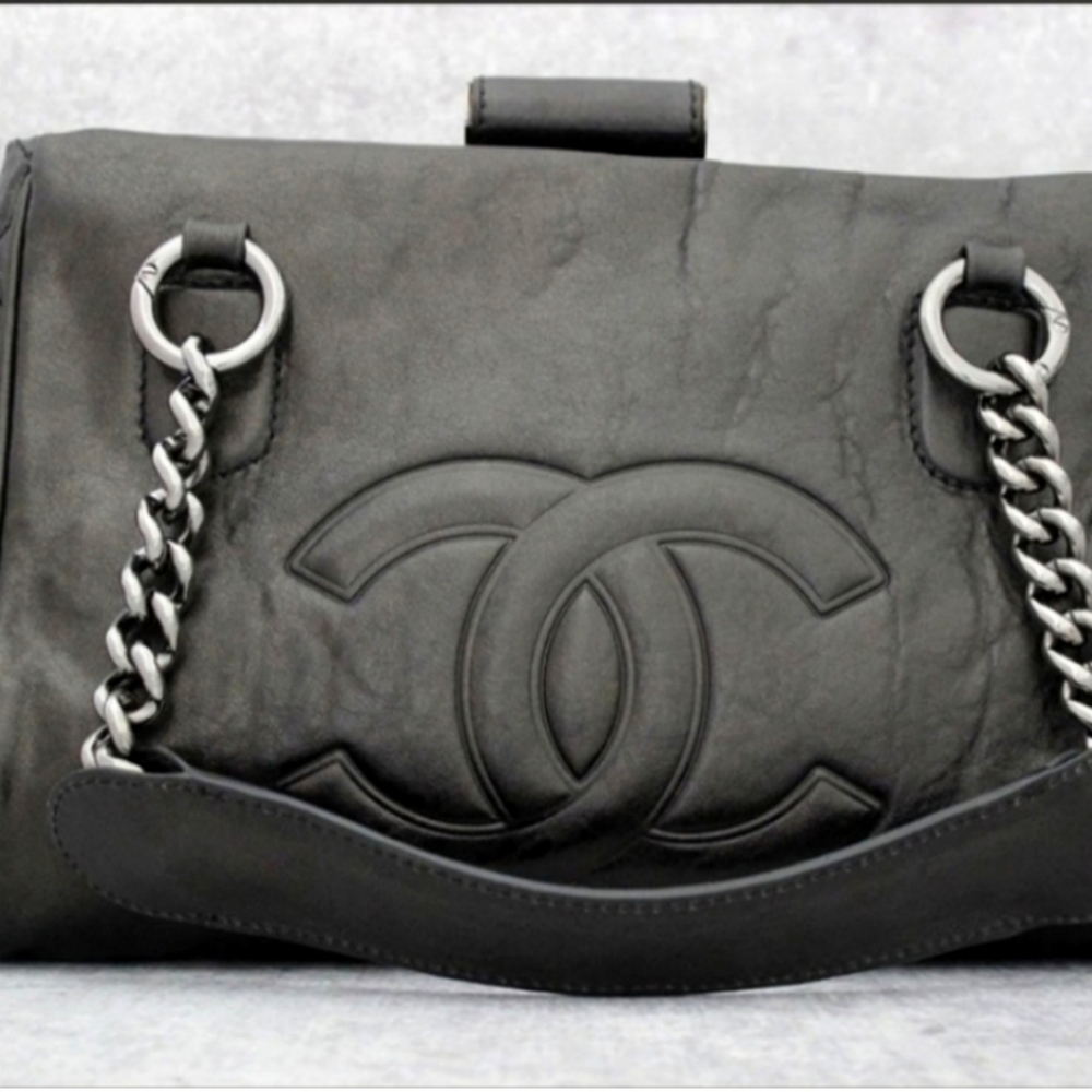 CHANEL Leather shoulder bag tote kiss lock closure Perfect Day Tote - Picture 11 of 15